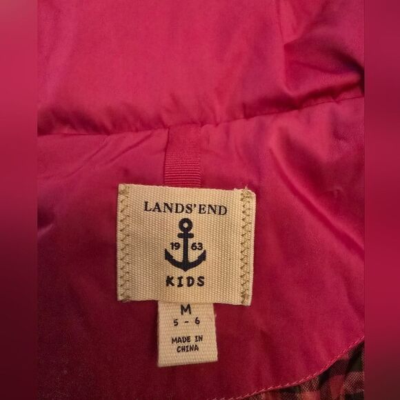 Lands' End Hot Pink Puffee Double Breasted Jacket Size 5-6 - Picture 4 of 8